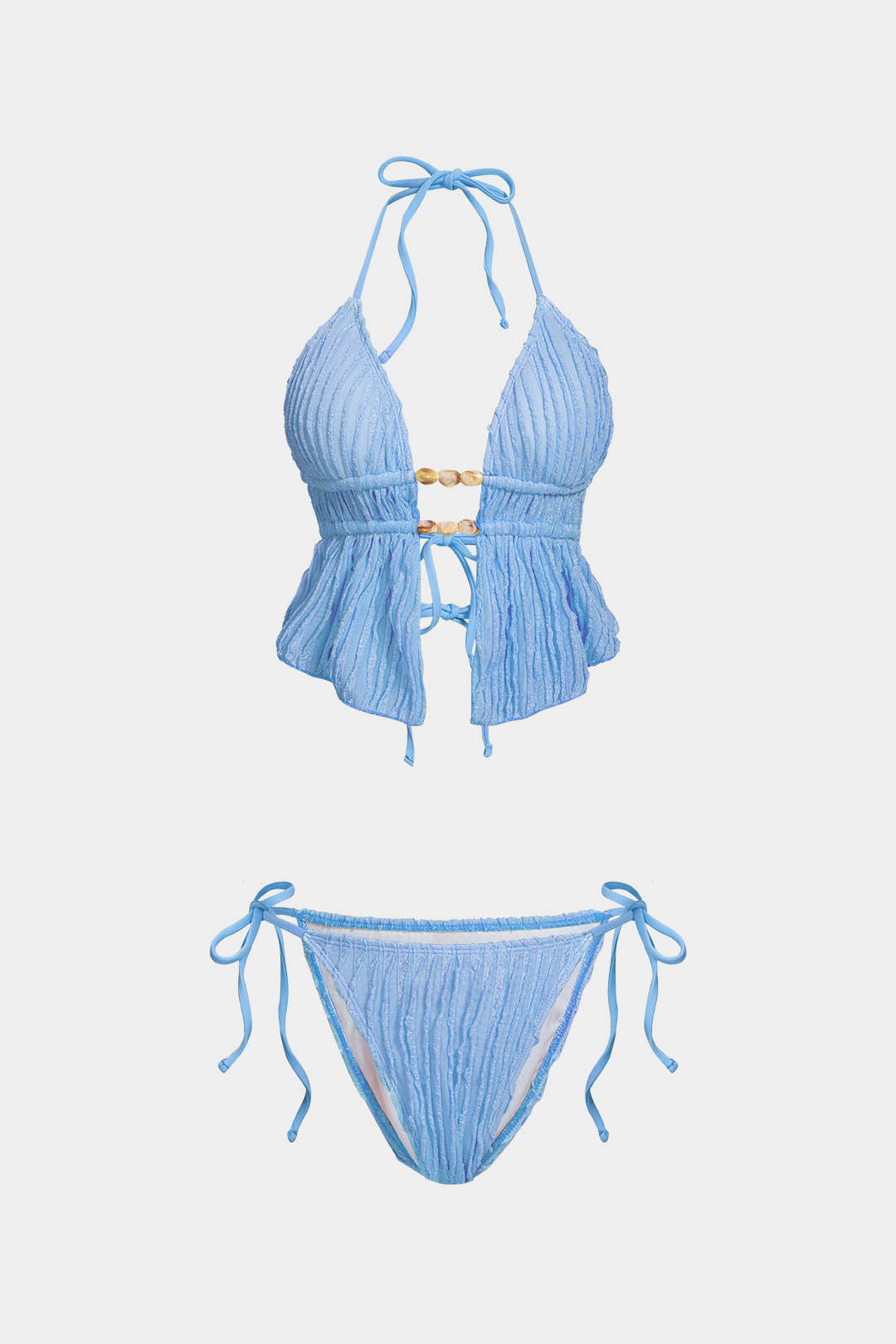 Pharıssa Halter Yaka Bağlamalı Bikini Seti