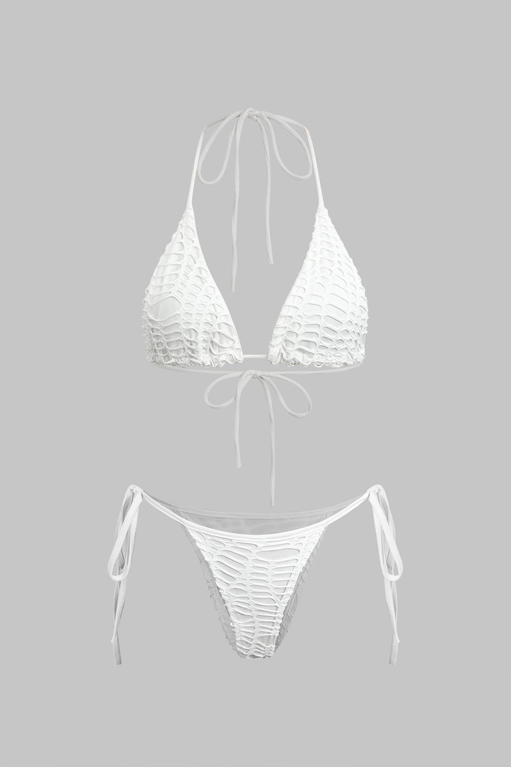 Pharıssa Beyaz Bikini & File Elbise Takımı