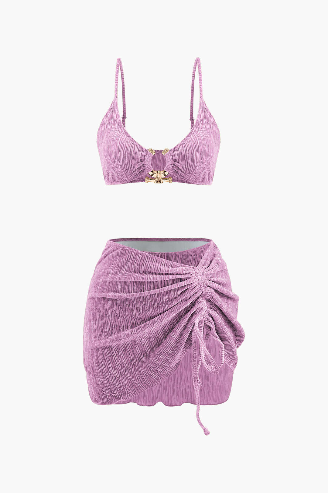 Pharıssa Yeşil Dokulu Bikini & Pareo Takımı