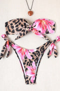 Pharıssa Leopar Çiçekli Bikini Takımı