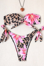 Pharıssa Leopar Çiçekli Bikini Takımı