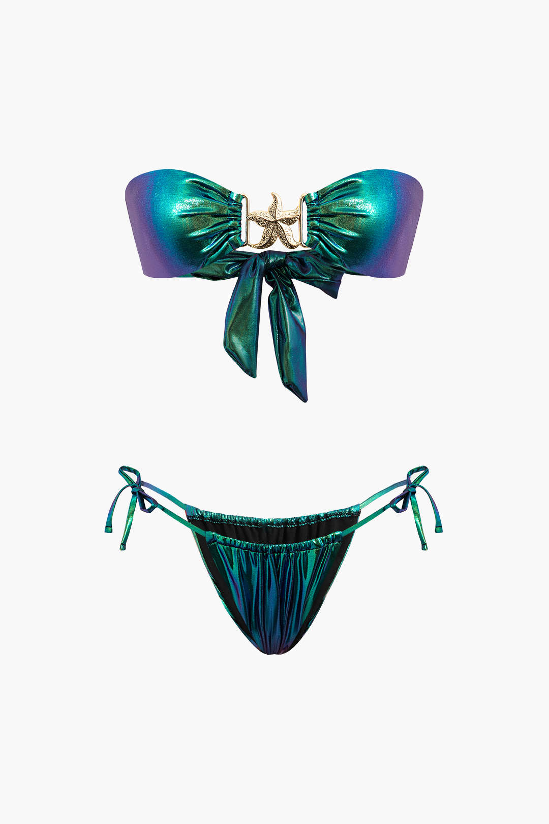 Pharıssa Ocean Star Metallic Bandeau Bikini