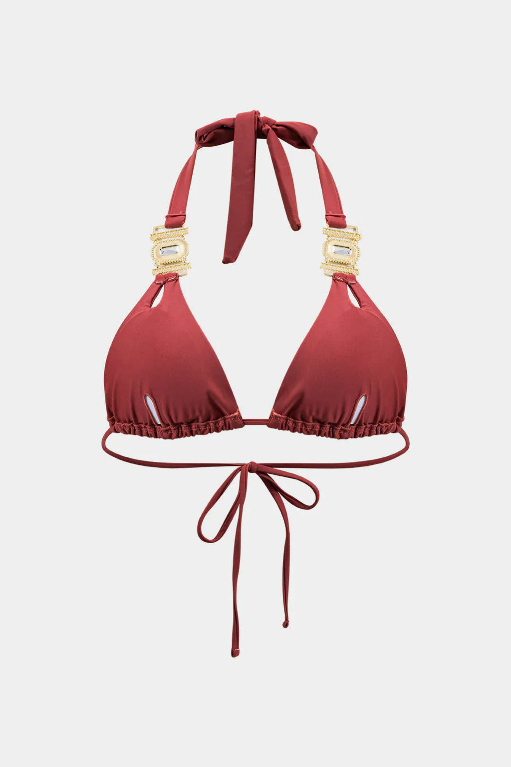 Pharıssa Bordo Gold Taşlı Bikini Takımı