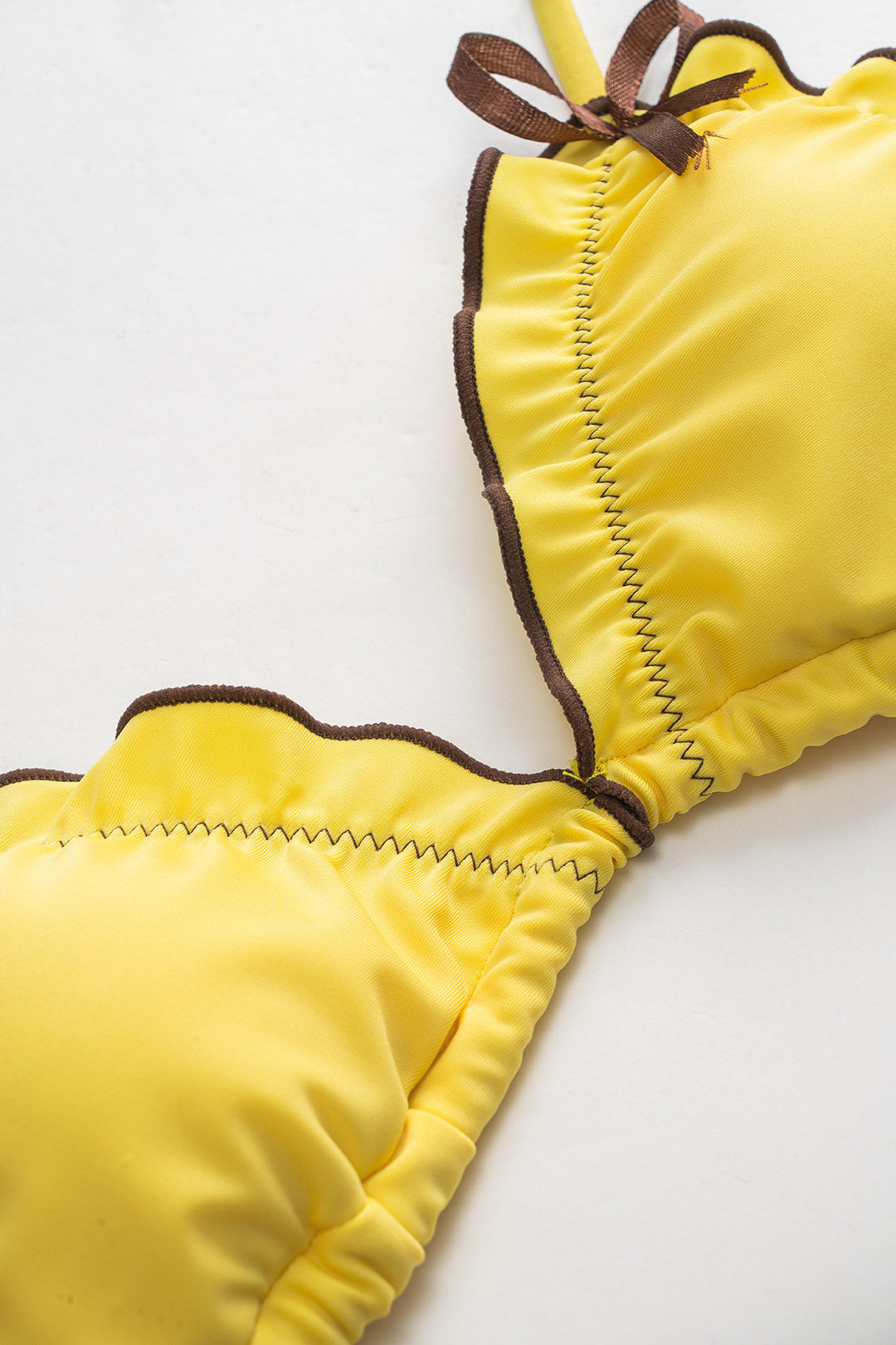 Pharıssa Sarı Fırfırlı Bikini Takımı