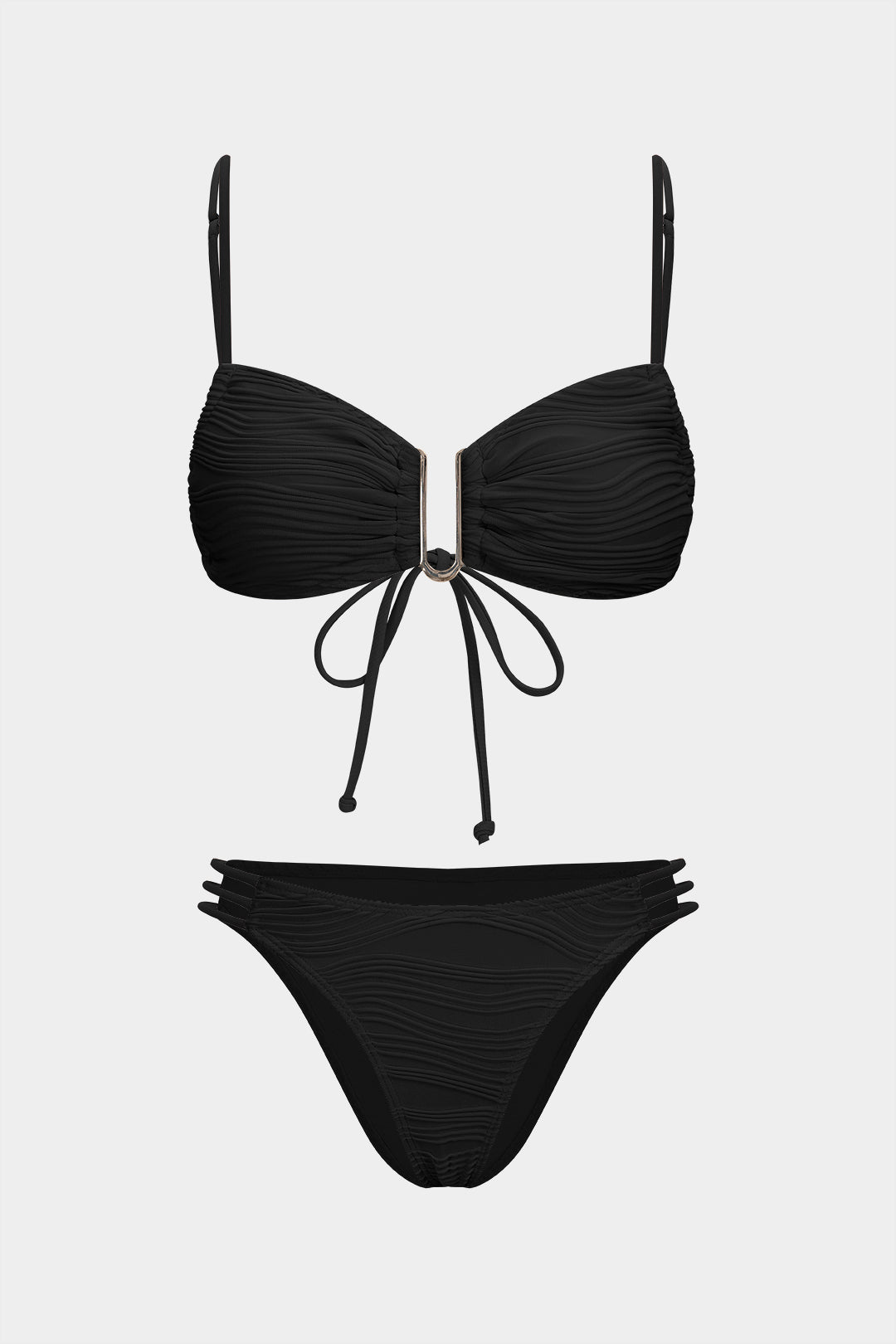 Pharıssa Ivory Mocha Contrast Bikini Set