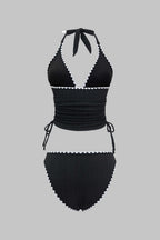 Pharıssa Kontrast Biyeli V Yaka Bikini Takımı
