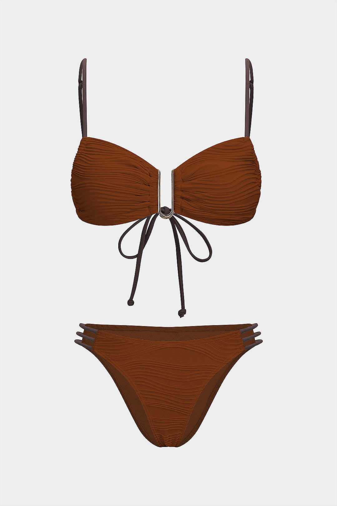 Pharıssa Ivory Mocha Contrast Bikini Set