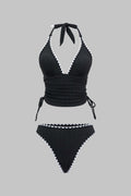 Pharıssa Kontrast Biyeli V Yaka Bikini Takımı