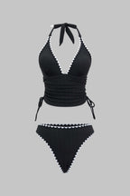 Pharıssa Kontrast Biyeli V Yaka Bikini Takımı