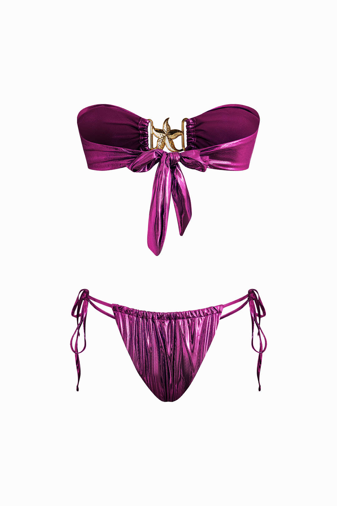 Pharıssa Ocean Star Metallic Bandeau Bikini