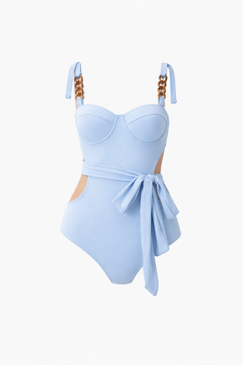 Pharıssa Azure Chain Detail Swimsuit