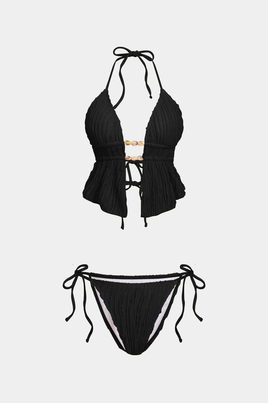 Pharıssa Halter Yaka Bağlamalı Bikini Seti