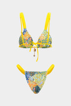 Pharıssa Şal Desenli Bağlamalı Bikini Takımı