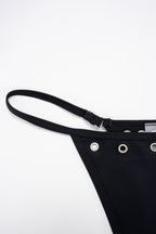 Pharıssa Siyah Metal Halkalı Üçgen Bikini