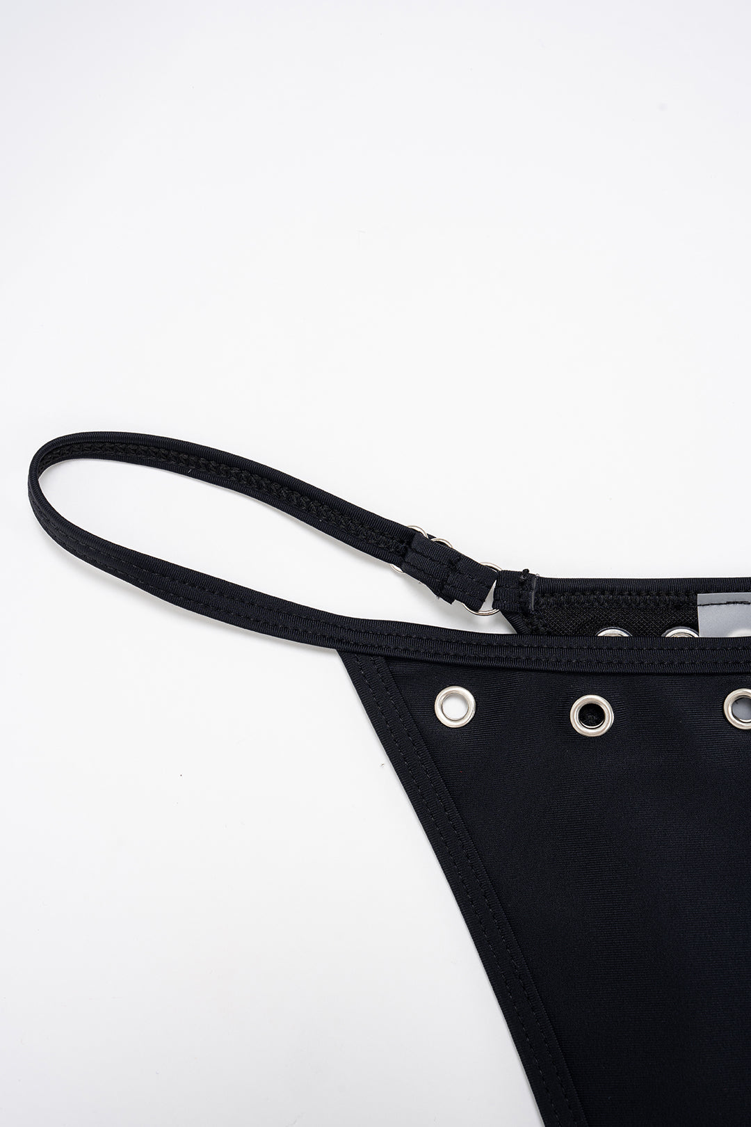 Pharıssa Siyah Metal Halkalı Üçgen Bikini