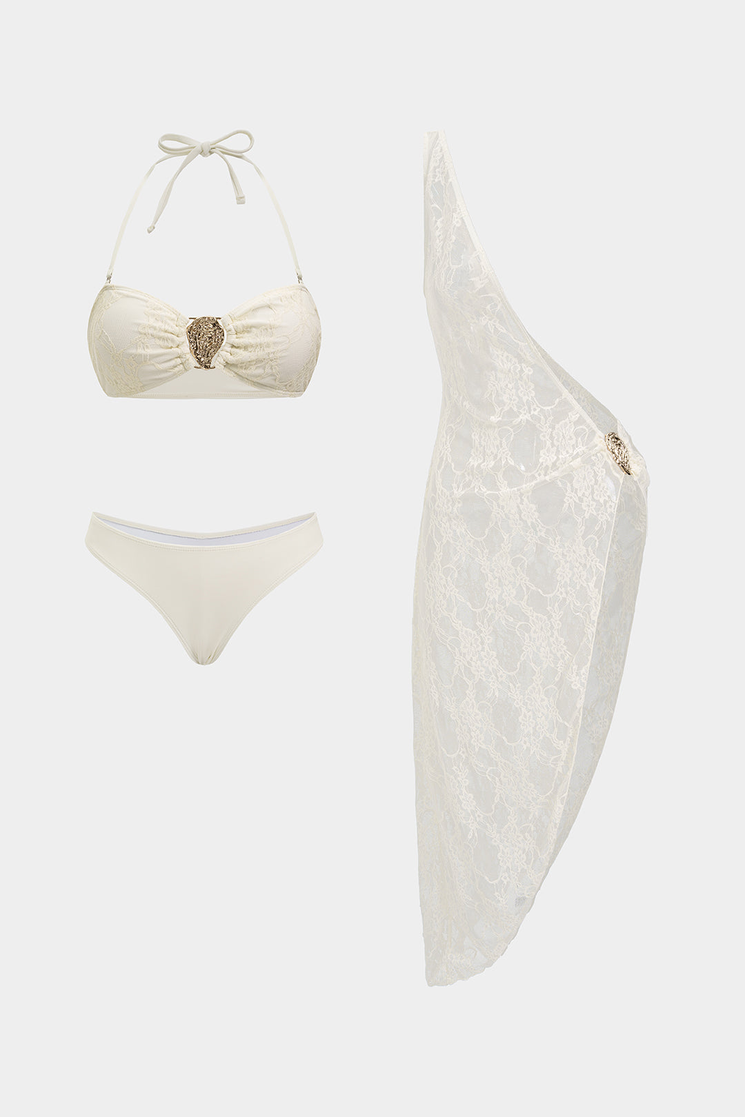 Pharıssa Metalik Halter Bikini Takımı