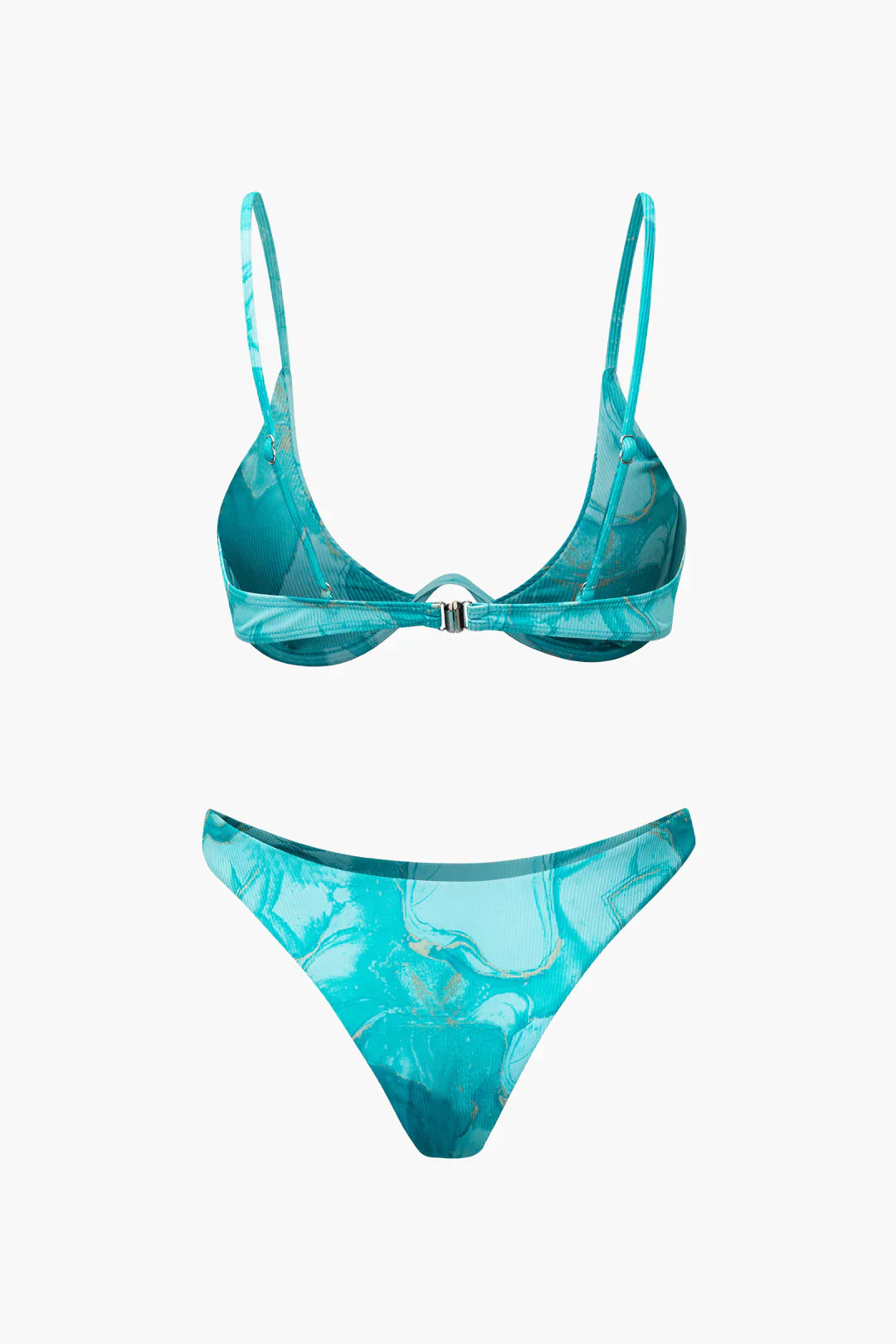 Pharıssa Mermer Desenli Bikini & Pareo Takımı