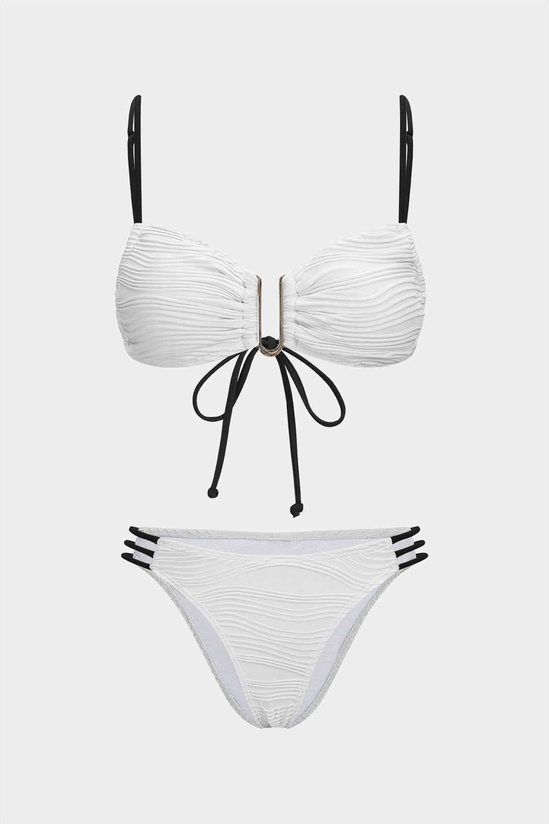 Pharıssa Ivory Mocha Contrast Bikini Set