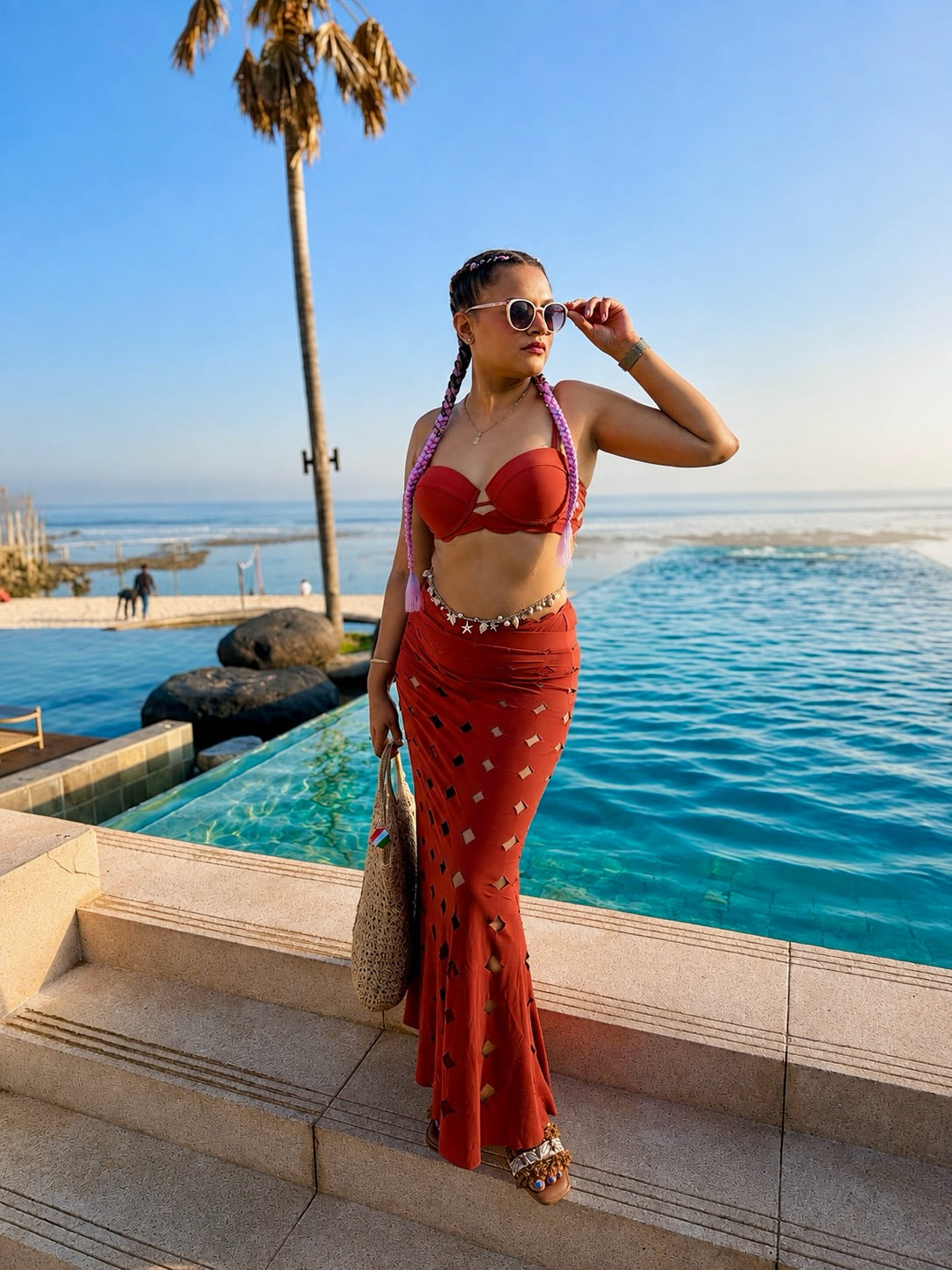 Pharıssa Romeo Bikini Top & Skirt Set