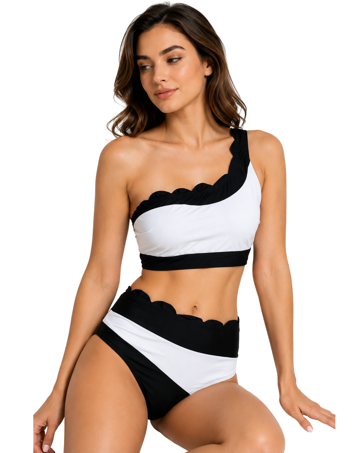 Pharıssa Monochrome Tek Omuz Bikini Takımı