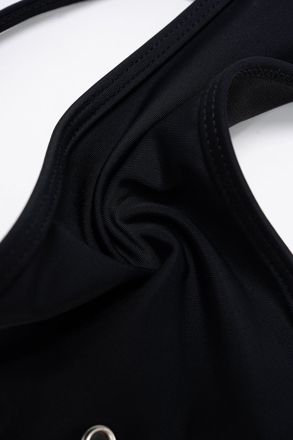 Pharıssa Siyah Metal Halkalı Üçgen Bikini