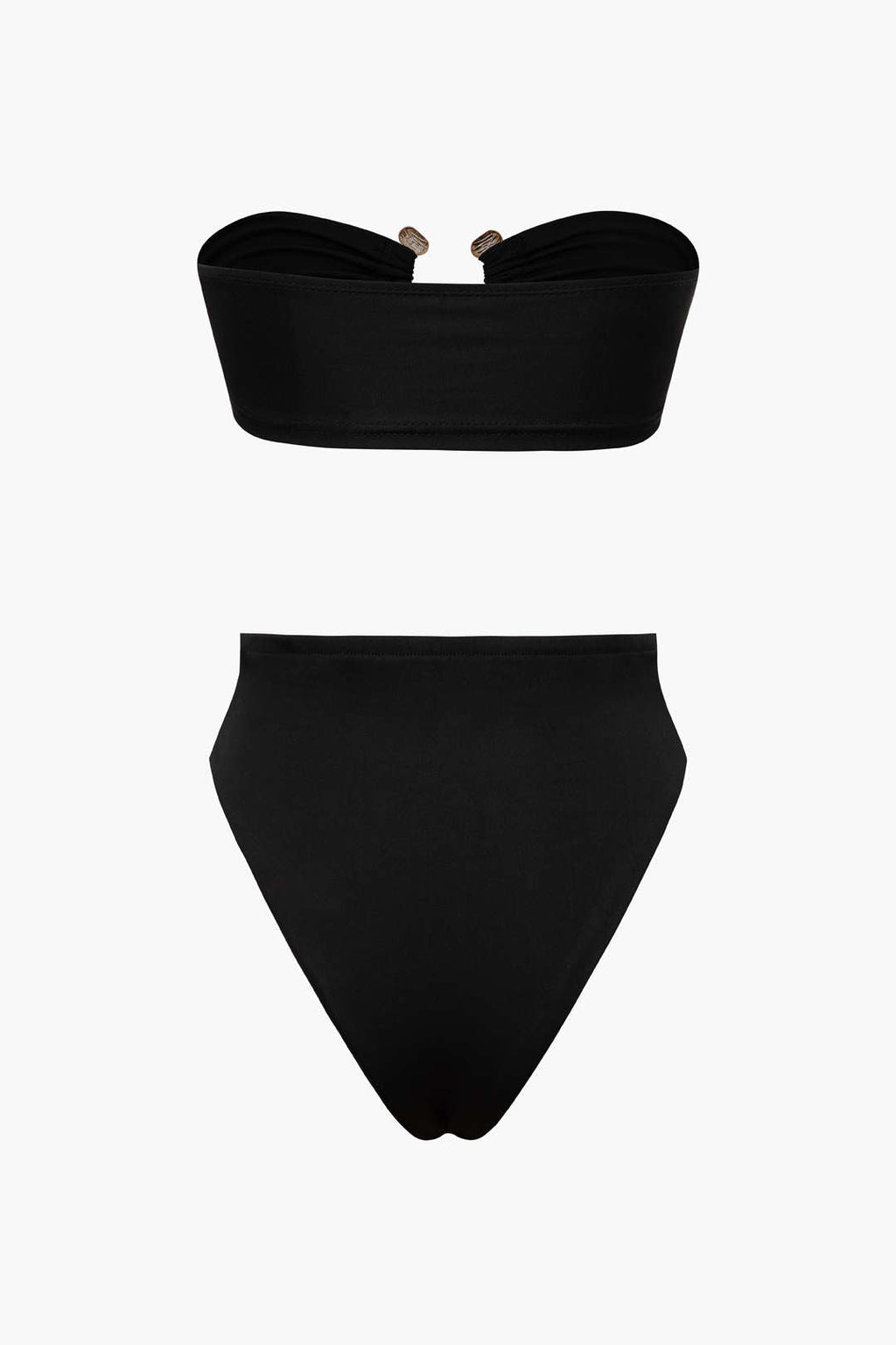 Pharıssa Siyah Gold Tokalı Bandeau Bikini