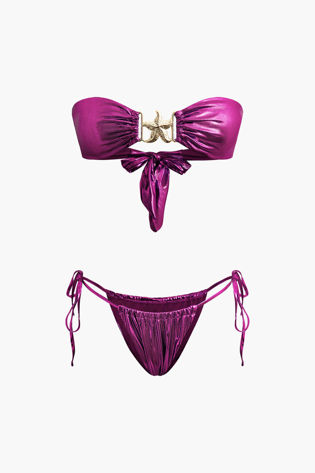 Pharıssa Ocean Star Metallic Bandeau Bikini