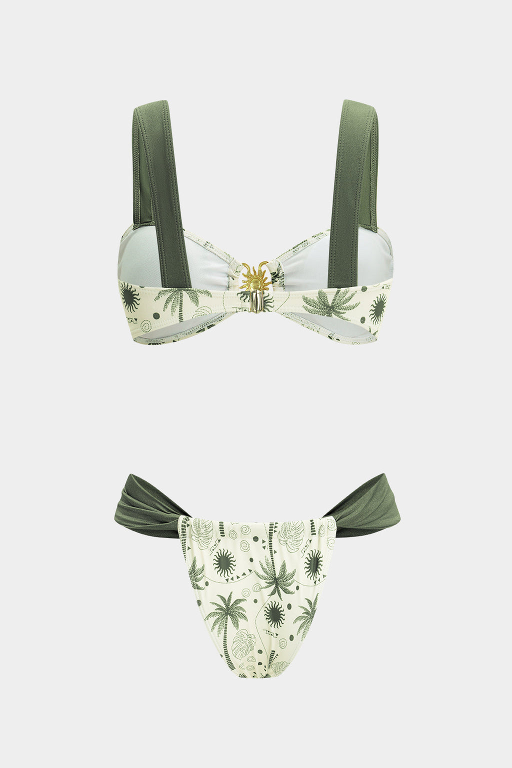 Pharıssa Kontrast Palmiye Desenli Bikini Takımı