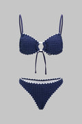 Pharıssa Dokulu Halter Yaka Bikini Takımı