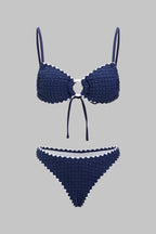 Pharıssa Dokulu Halter Yaka Bikini Takımı