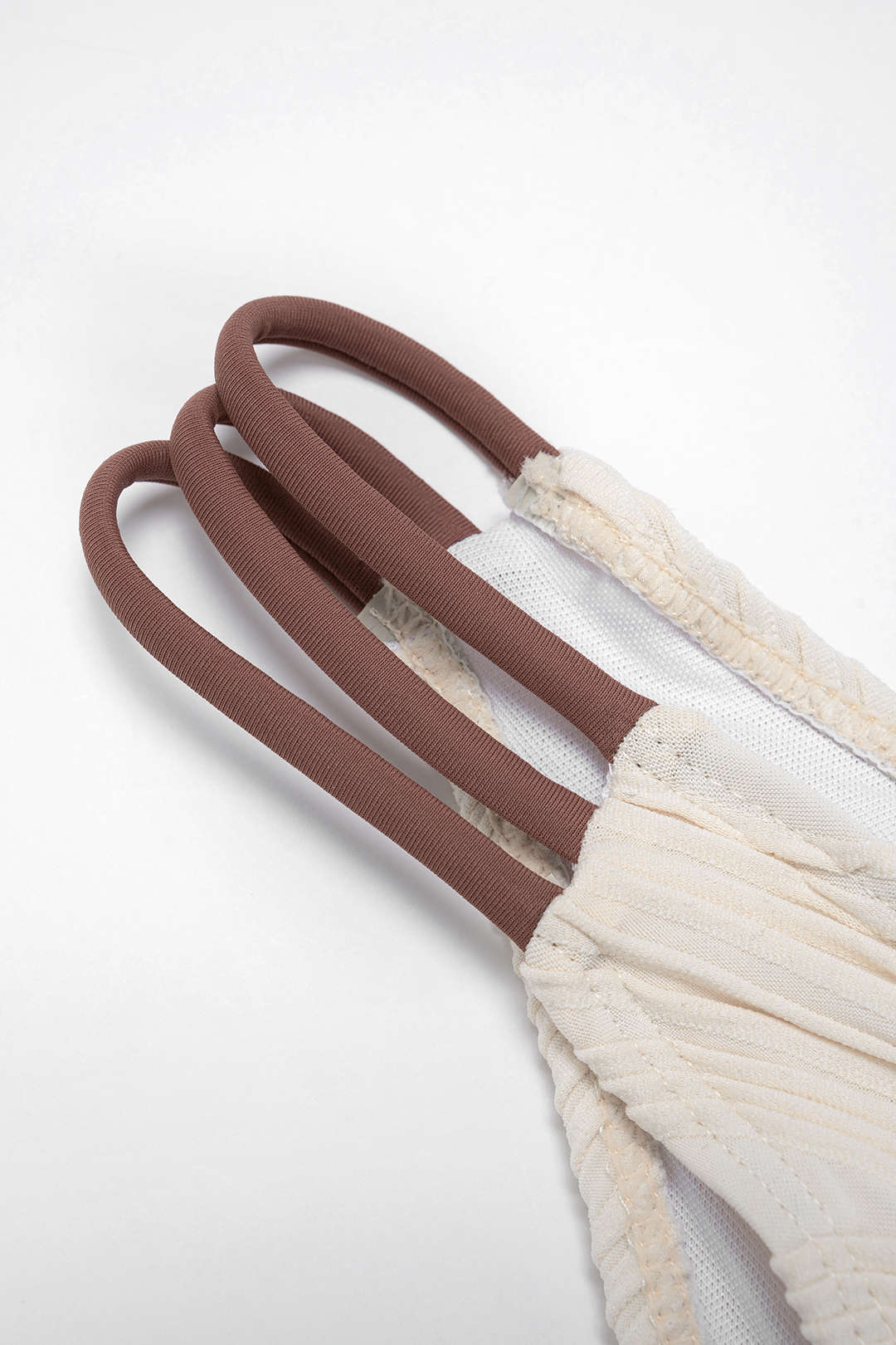 Pharıssa Ivory Mocha Contrast Bikini Set