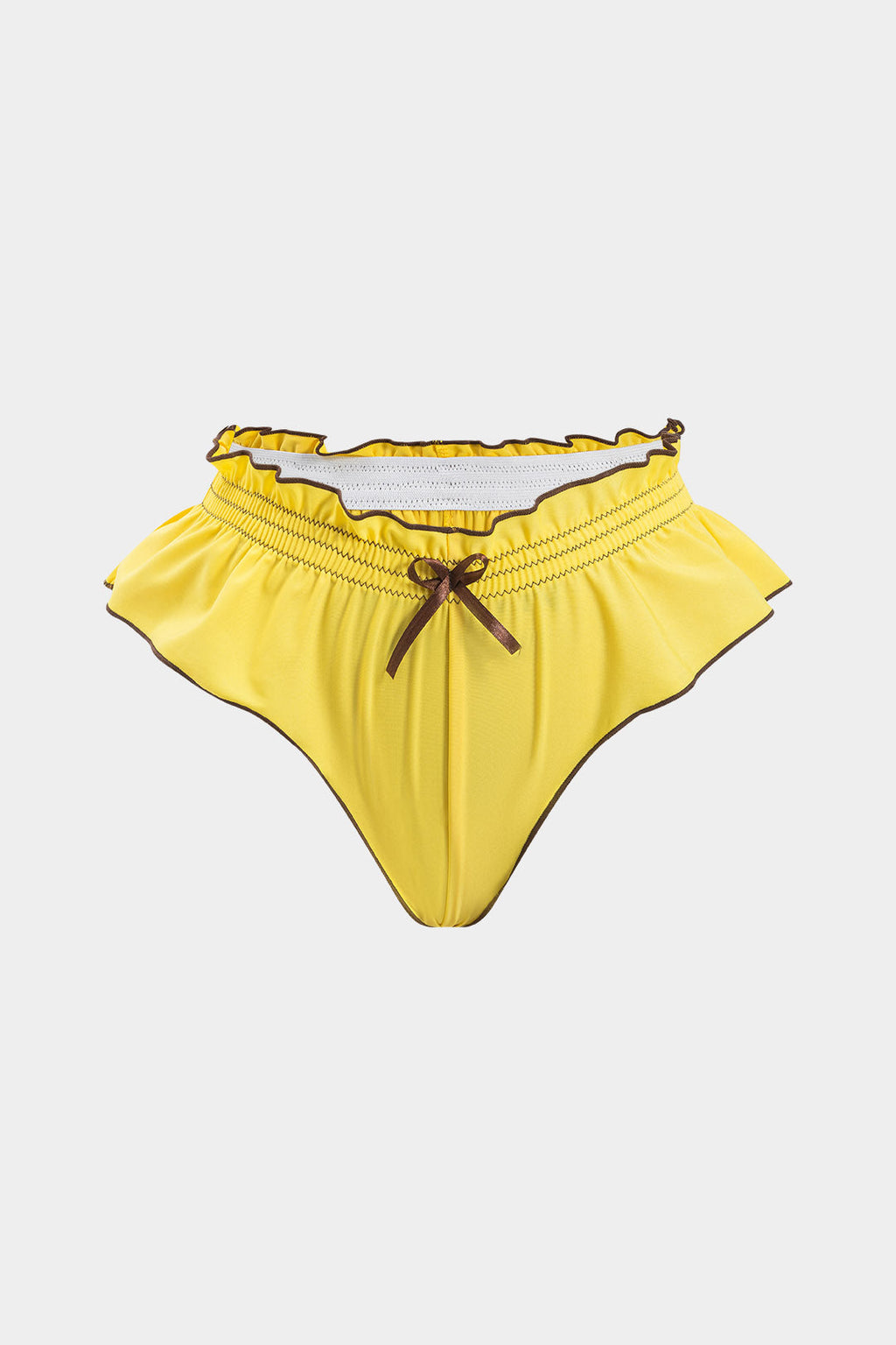Pharıssa Sarı Fırfırlı Bikini Takımı