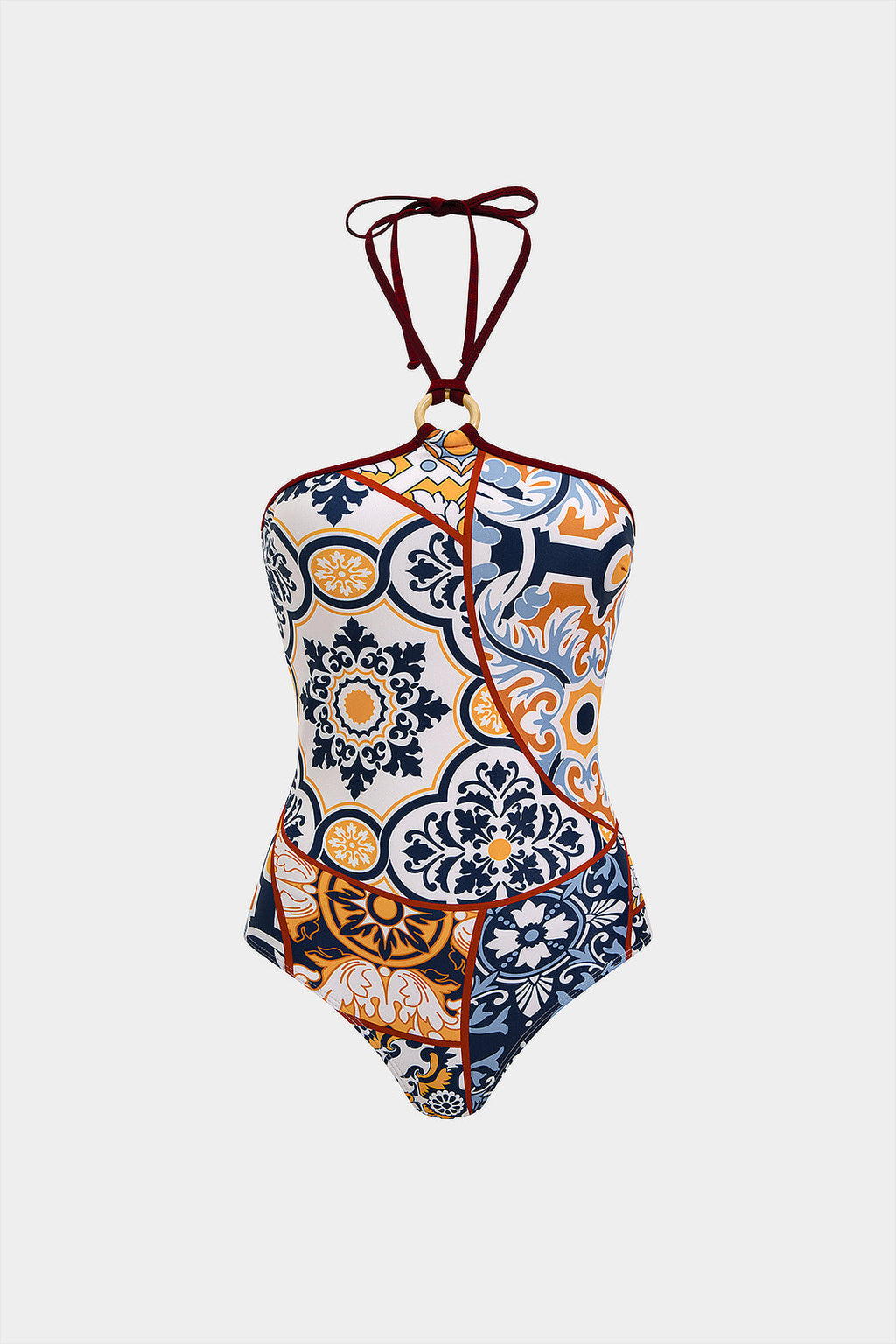 Pharıssa Desenli Halter Mayo