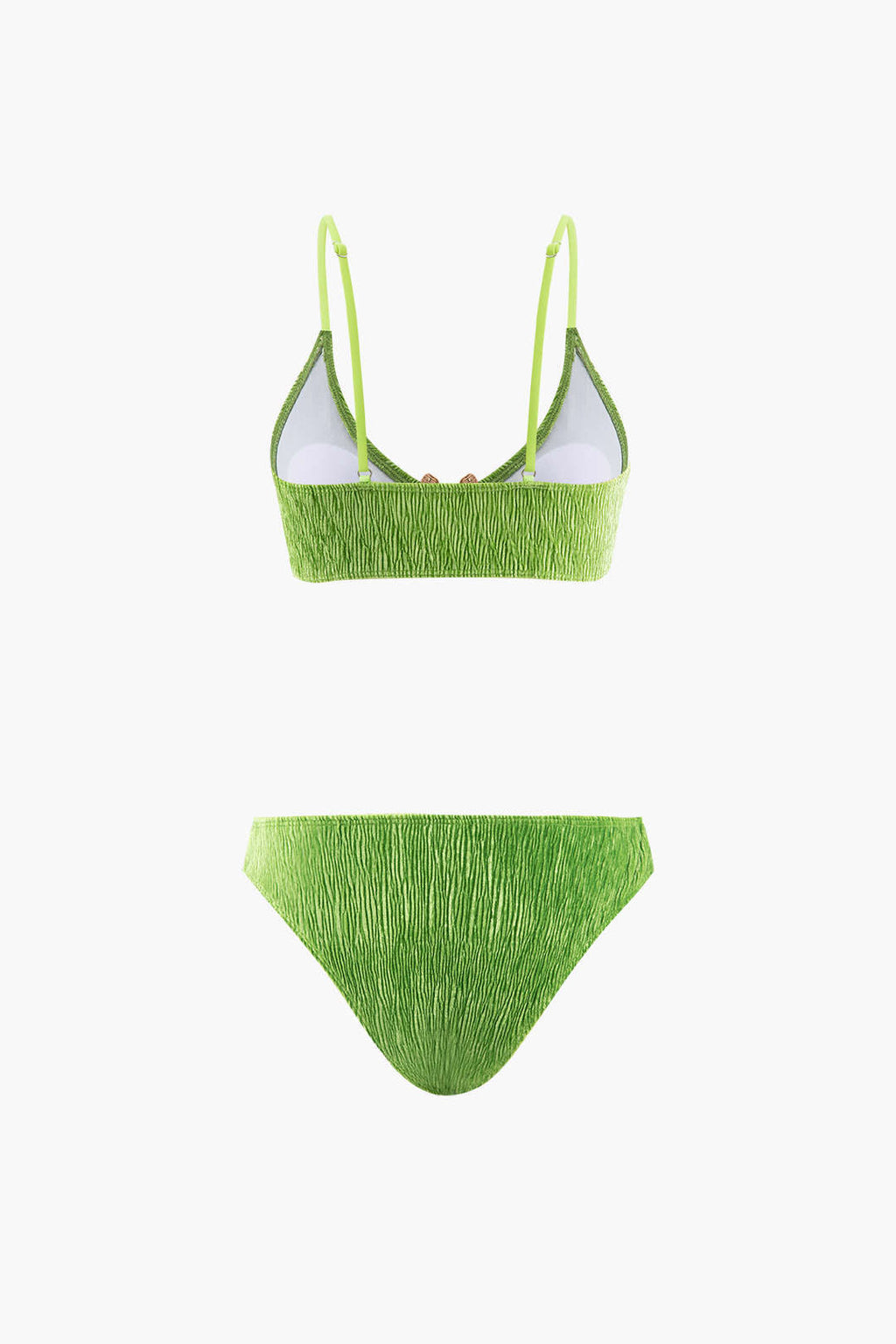 Pharıssa Yeşil Dokulu Bikini & Pareo Takımı