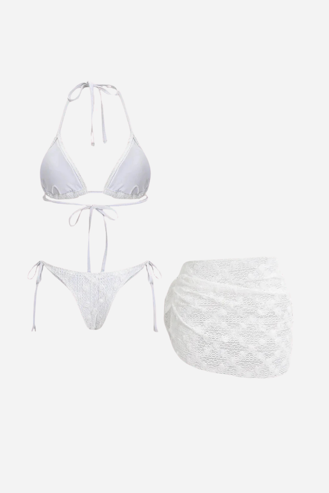 Pharıssa Angel White Bikini & Pareo Takım