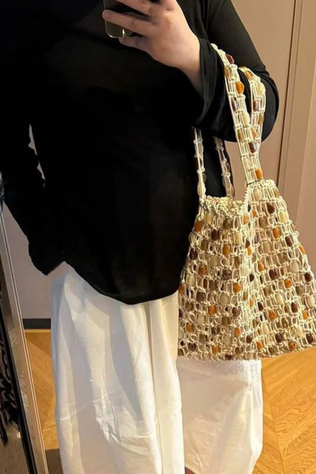 Pharıssa Amber Coast Woven Tote Bag