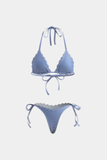 Pharıssa Mavi Beyaz Çizgili Bikini