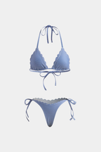 Pharıssa Mavi Beyaz Çizgili Bikini