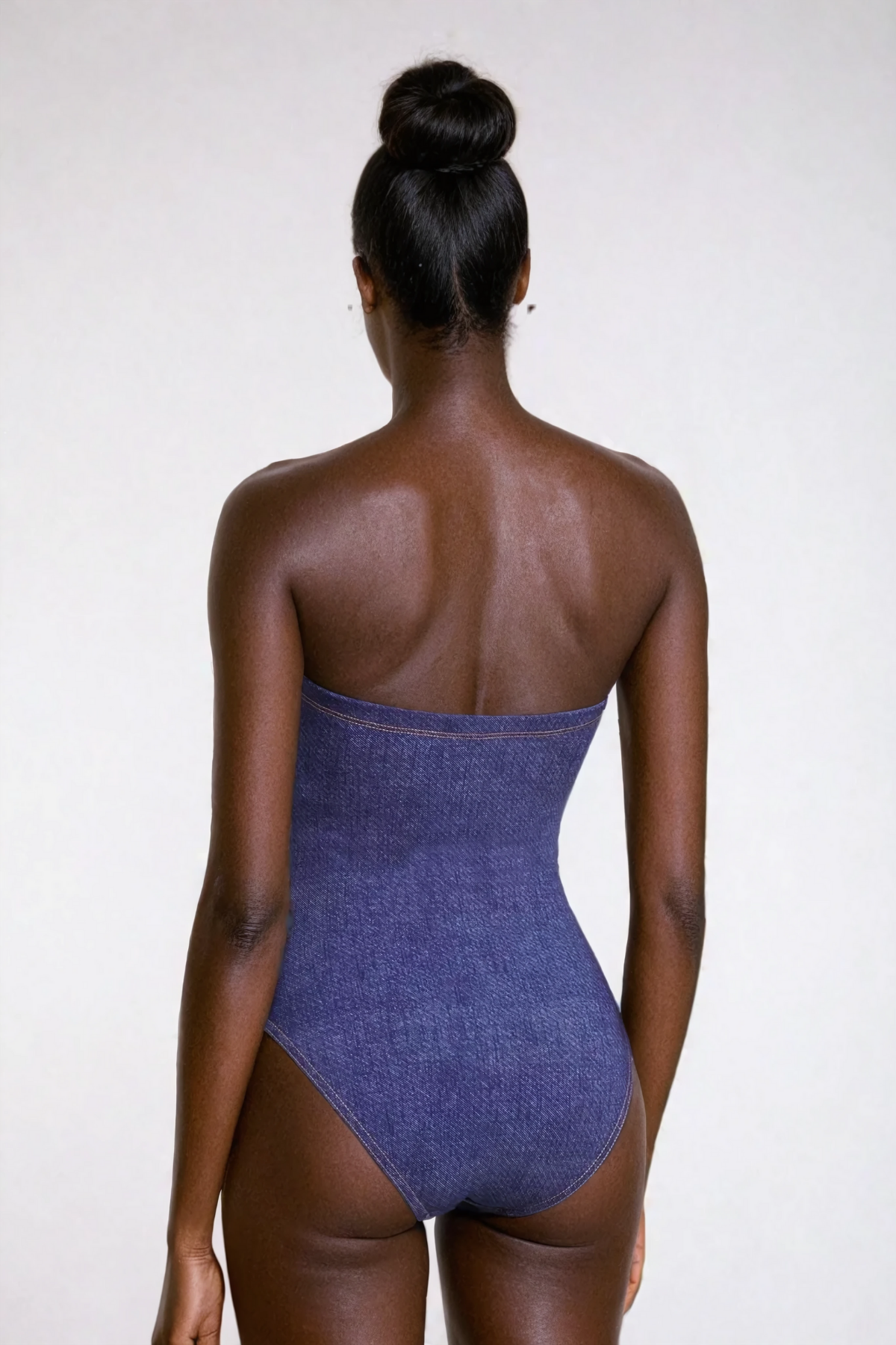 Pharıssa Denim Bow Swimsuit