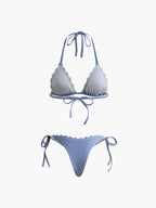 Pharıssa Mavi Beyaz Çizgili Bikini