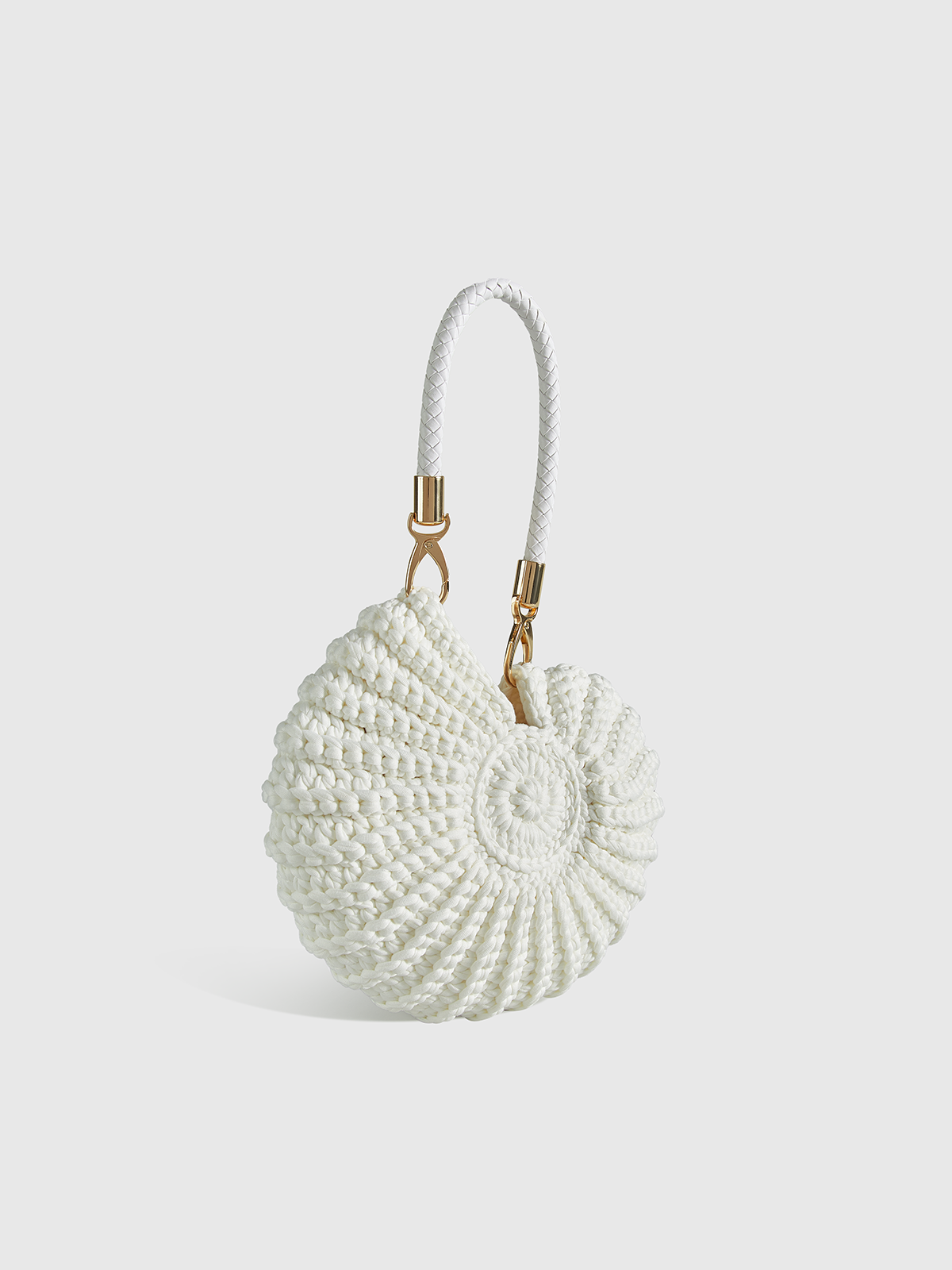 Pharıssa Crocheted Conch-Shaped Handbag