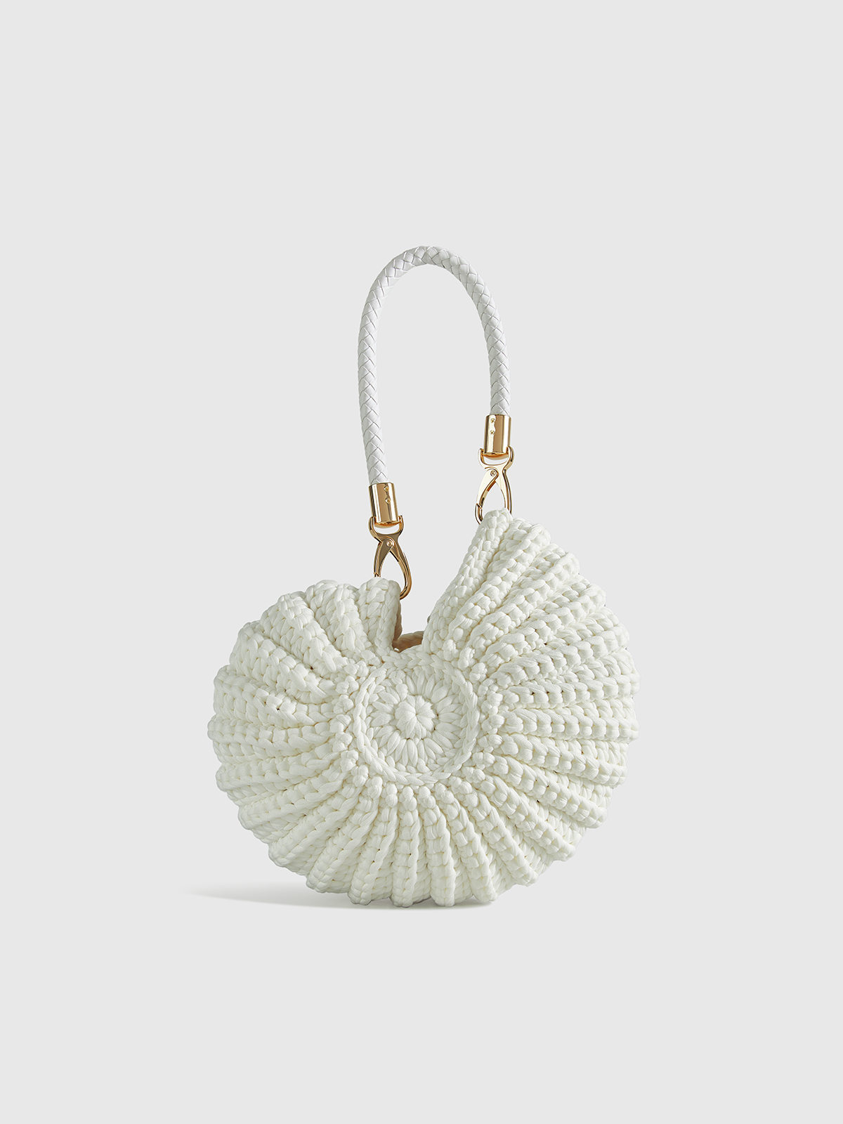 Pharıssa Crocheted Conch-Shaped Handbag