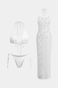 Pharıssa Beyaz Bikini & File Elbise Takımı