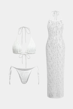 Pharıssa Beyaz Bikini & File Elbise Takımı