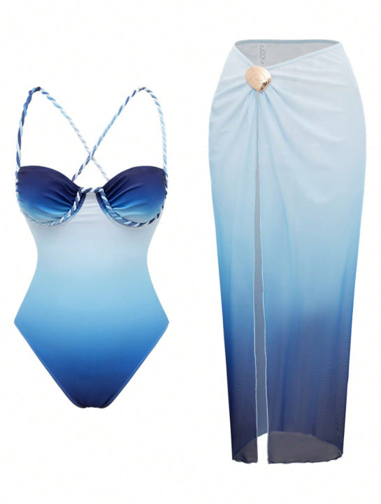 Pharıssa Bondi Swimsuit & Skirt Set