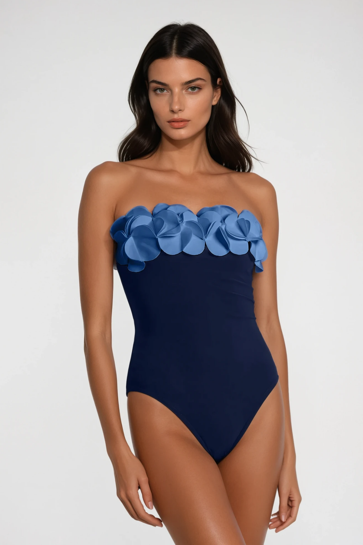 Pharıssa Camiel Flower Bodycon Mayo Pareo Takım