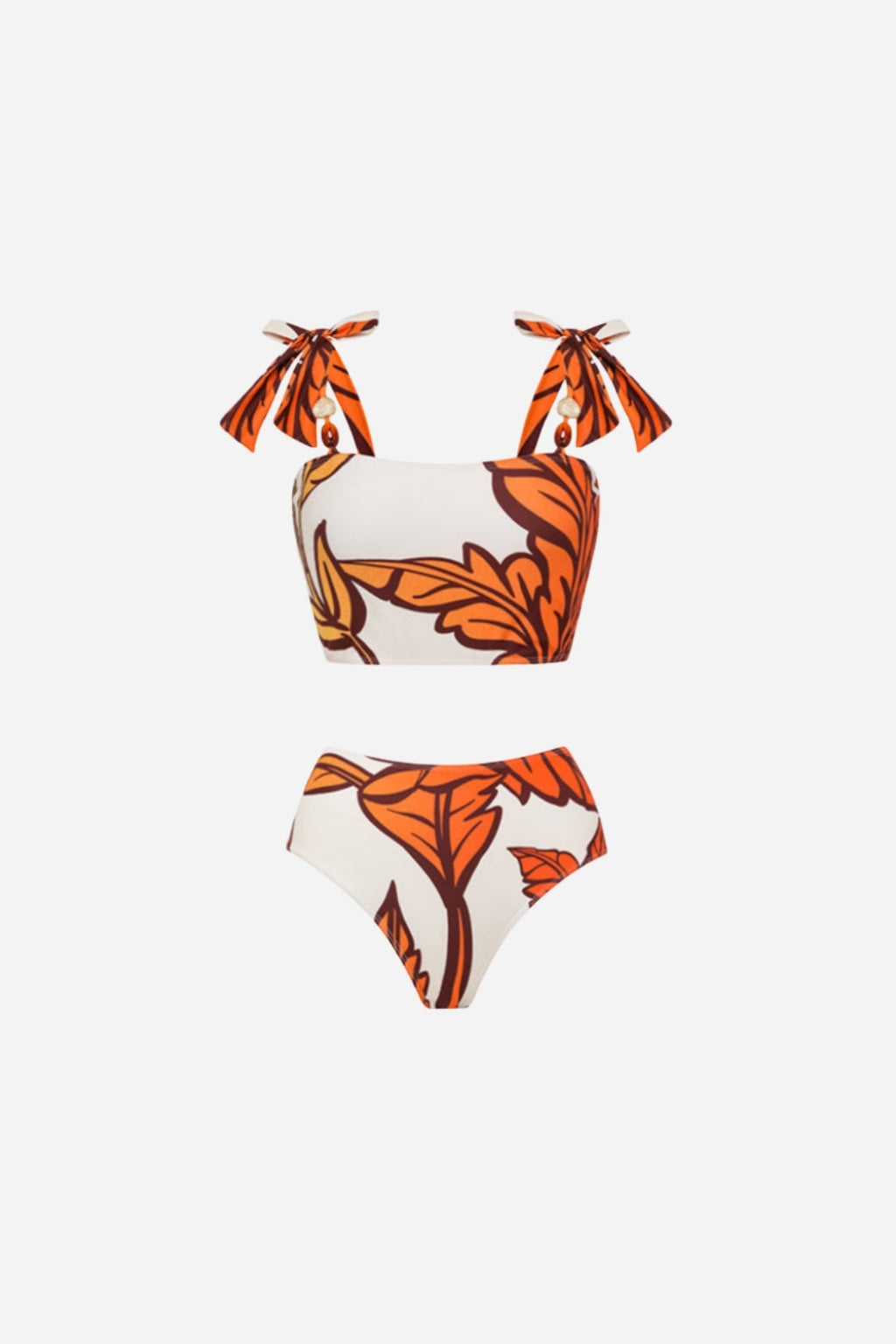 Pharıssa Tropikal Desenli Bikini & Pareo Takımı