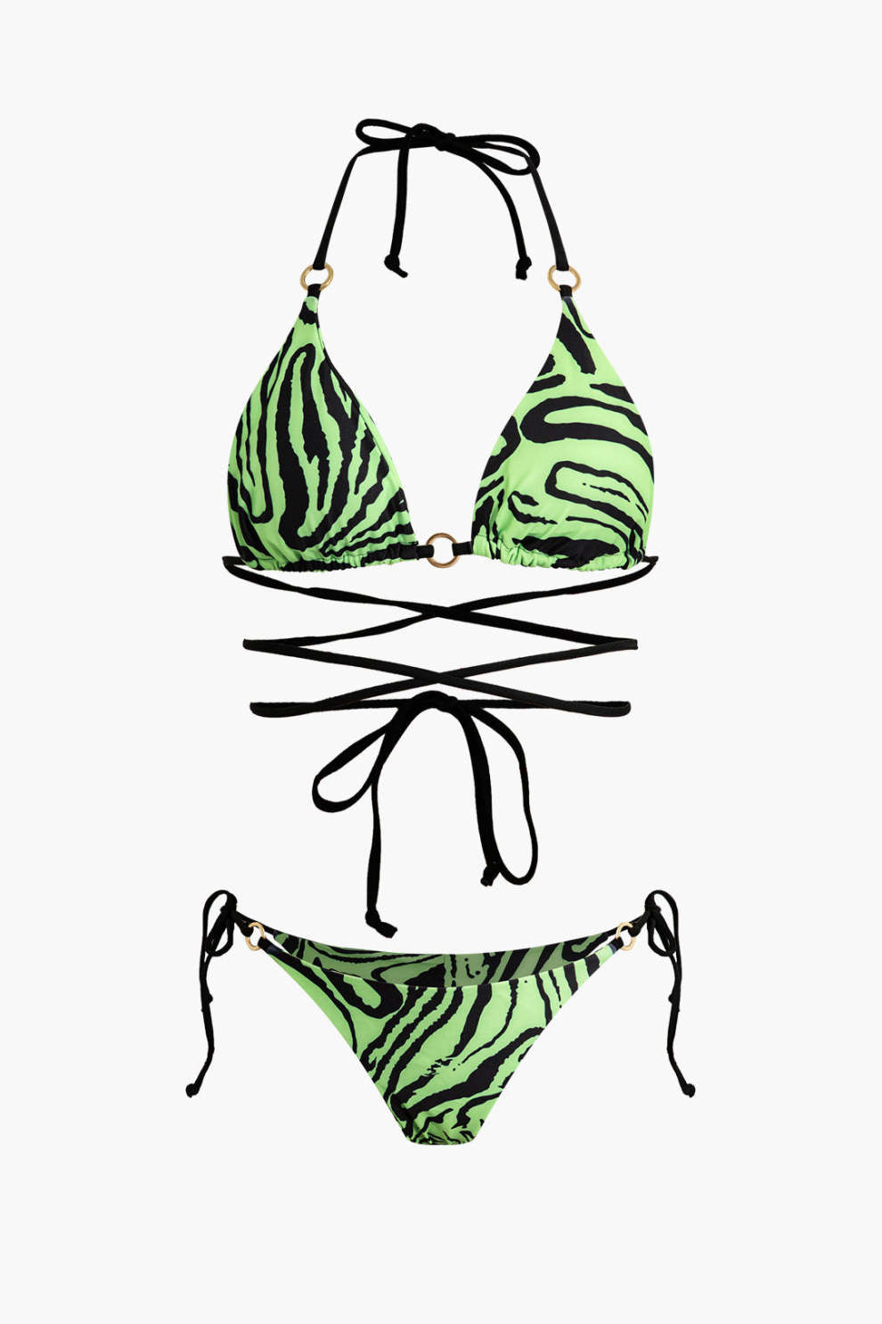 Pharıssa Zebra Desenli Bikini Takımı