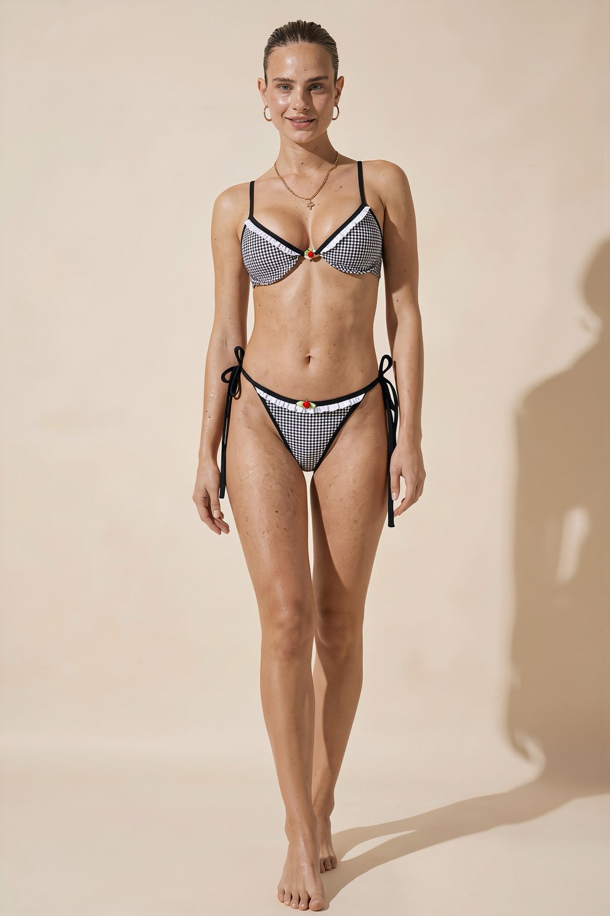 Pharıssa Pötikare Fırfırlı Balenli Bikini Takımı