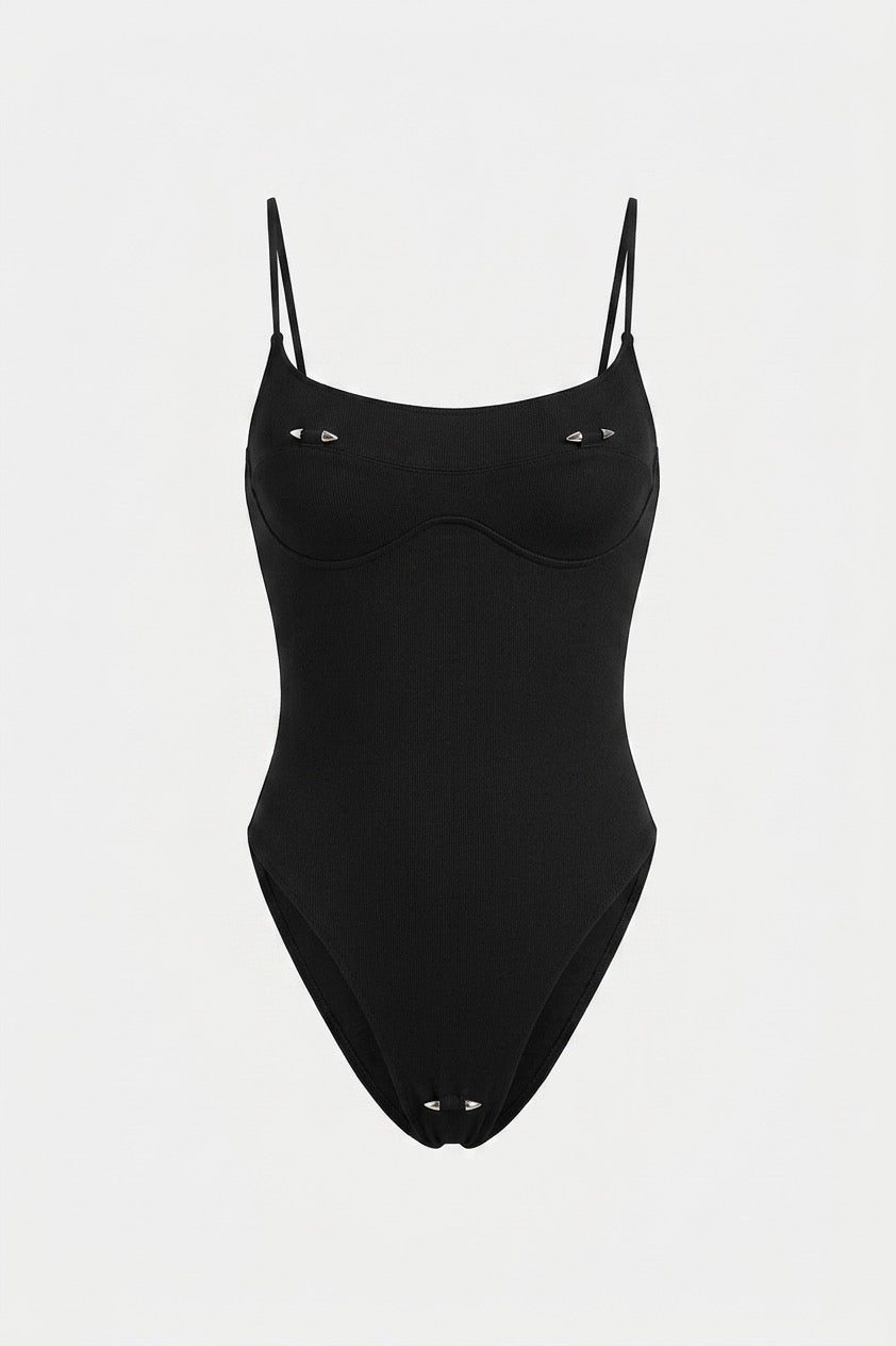 Pharıssa Chic Lace Up Underwire One Piece Swimwear
